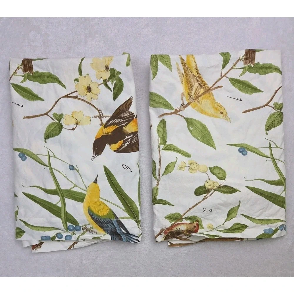 Pottery Barn Spring Sparrow Bird Floral Pillow Cover Sham 26